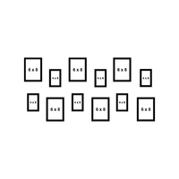 ABHINAVA ONLINE Abhinava Synthetic Wood Photo Frames for Wall & Table - Set of 12 - 6"x 8" & 4"x 6", BLACK
